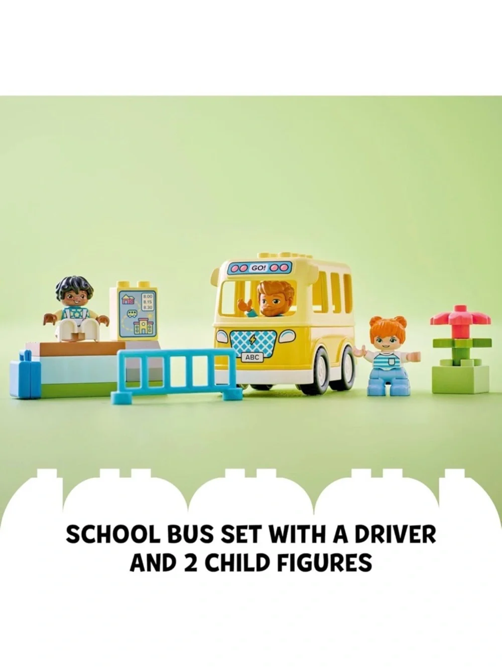 LEGO DUPLO Town Bus Ride 10988 Educational STEM Building Toy Set for Kids